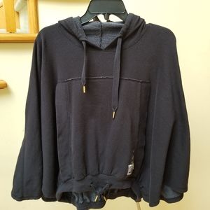 Diesel Unisex Hoodie Bat Sleeve Three Quarter Sleeve  Crop Sweatshirt Size M